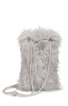 Lade das Bild in den Galerie-Viewer, YAYA - flausige Telefon Tasche mit Schnur light grey
