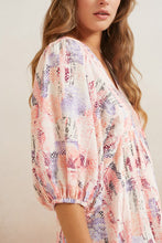 Load image into Gallery viewer, YAYA - Dress with balloon sleeves Flamingo Plume Pink design 
