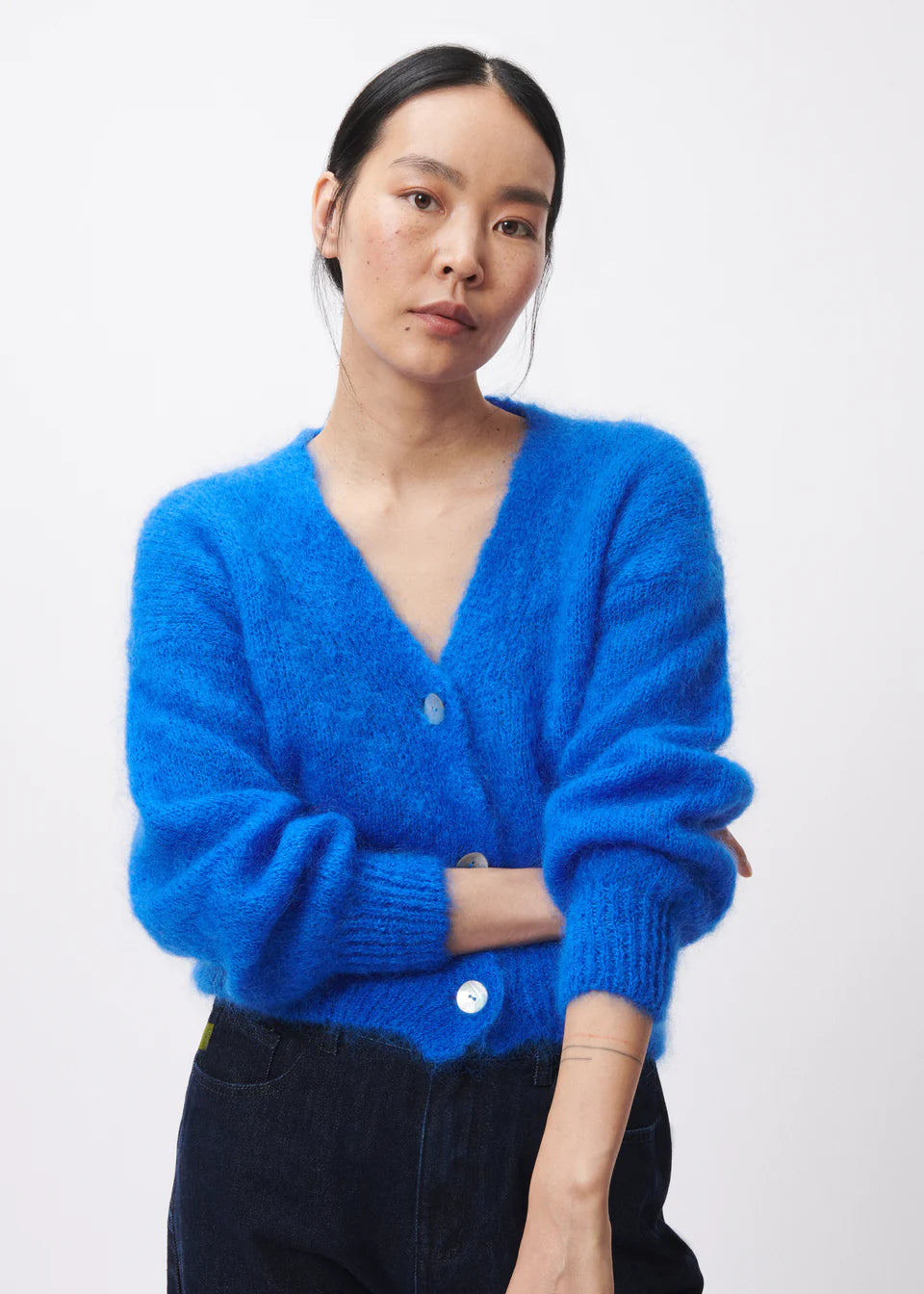 FRNCH Paris - Mohair Cardigan Electric Blue