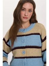 Load image into Gallery viewer, 24 colors - Cardigan Streifen hellblau
