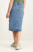 Load image into Gallery viewer, YAYA - Midi denim skirt with slit Blue Denim
