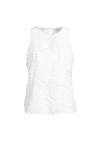 Load image into Gallery viewer, YAYA - Ärmelloses Oberteil mit Stickerei in Snowfade White
