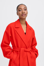 Lade das Bild in den Galerie-Viewer, ICHI - Mantel Jannet Fiery Red

