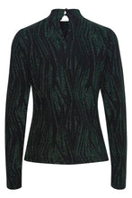 Lade das Bild in den Galerie-Viewer, Pulz - Langarm -Shirt Lucia Green Glitter
