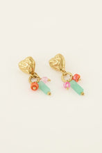 Load image into Gallery viewer, MY Jewellery - Sunchasers heart earrings with colorful pendants 
