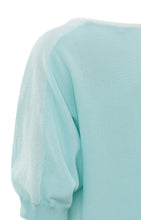 Load image into Gallery viewer, YAYA - Shirt mit V-Ausschnitt Iced Aqua Blue
