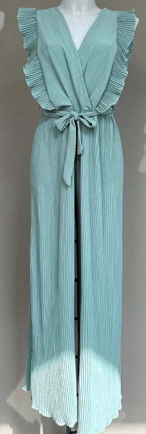 Jumpsuit with pleated trousers