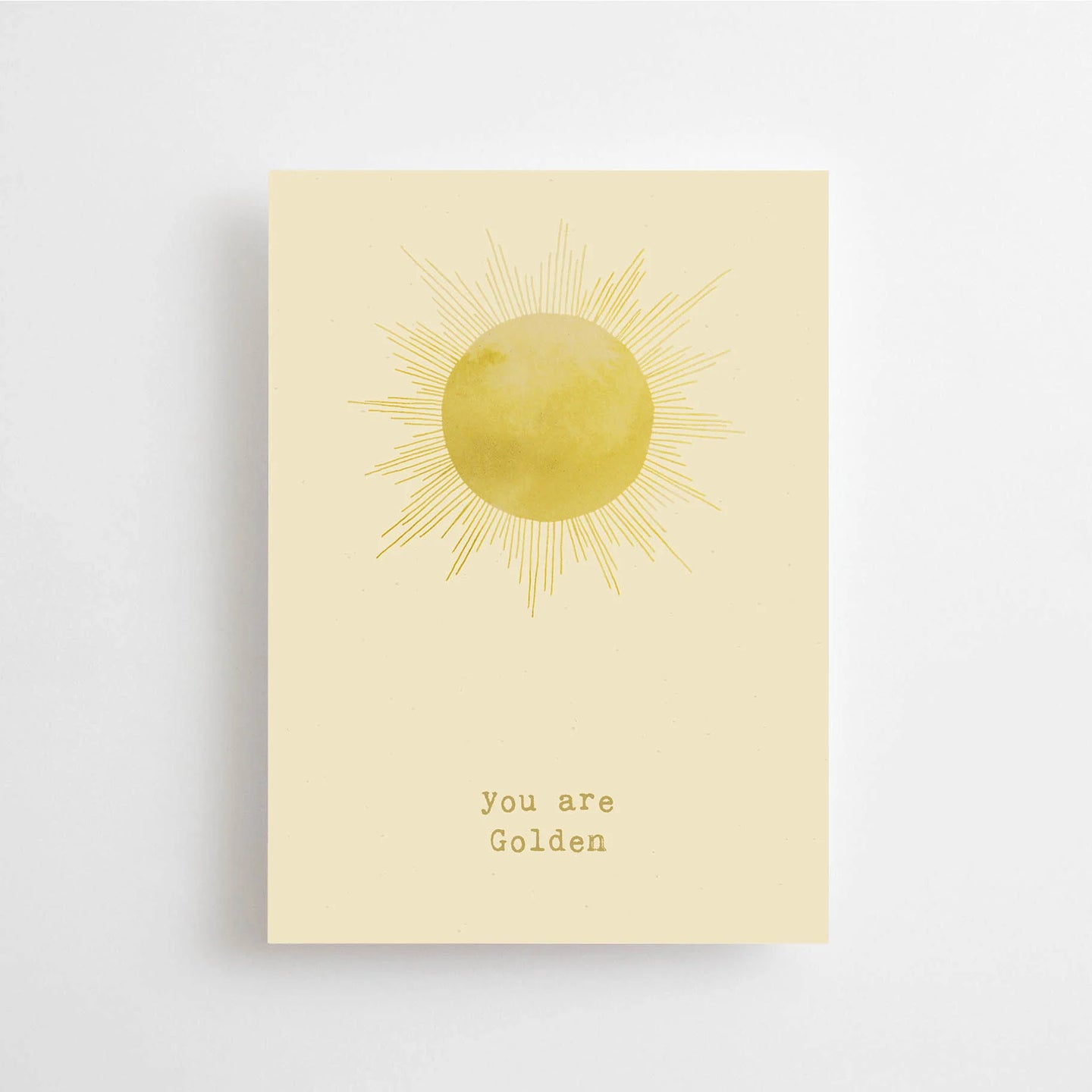 Postcard - you are golden