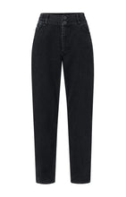 Lade das Bild in den Galerie-Viewer, YAYA - Jeans mit hohem elastischem Bund Black Denim
