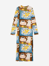 Load image into Gallery viewer, BOBO CHOSES - Abstract Tea Time printed bodycon dress
