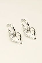Load image into Gallery viewer, MY Jewellery - large earrings with heart and pearls 
