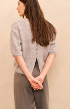 Lade das Bild in den Galerie-Viewer, YAYA - Melange-Strickpullover mit V-Ausschnitt in Cloud Grey
