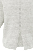 Lade das Bild in den Galerie-Viewer, YAYA - Melange-Strickpullover mit V-Ausschnitt in Cloud Grey
