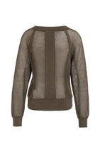 Lade das Bild in den Galerie-Viewer, YAYA - Strickpullover in Netzoptik in washed brown

