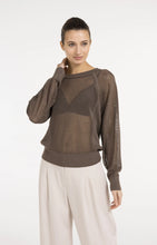 Lade das Bild in den Galerie-Viewer, YAYA - Strickpullover in Netzoptik in washed brown
