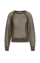 Lade das Bild in den Galerie-Viewer, YAYA - Strickpullover in Netzoptik in washed brown

