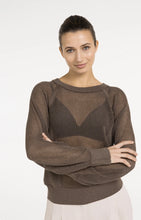 Lade das Bild in den Galerie-Viewer, YAYA - Strickpullover in Netzoptik in washed brown
