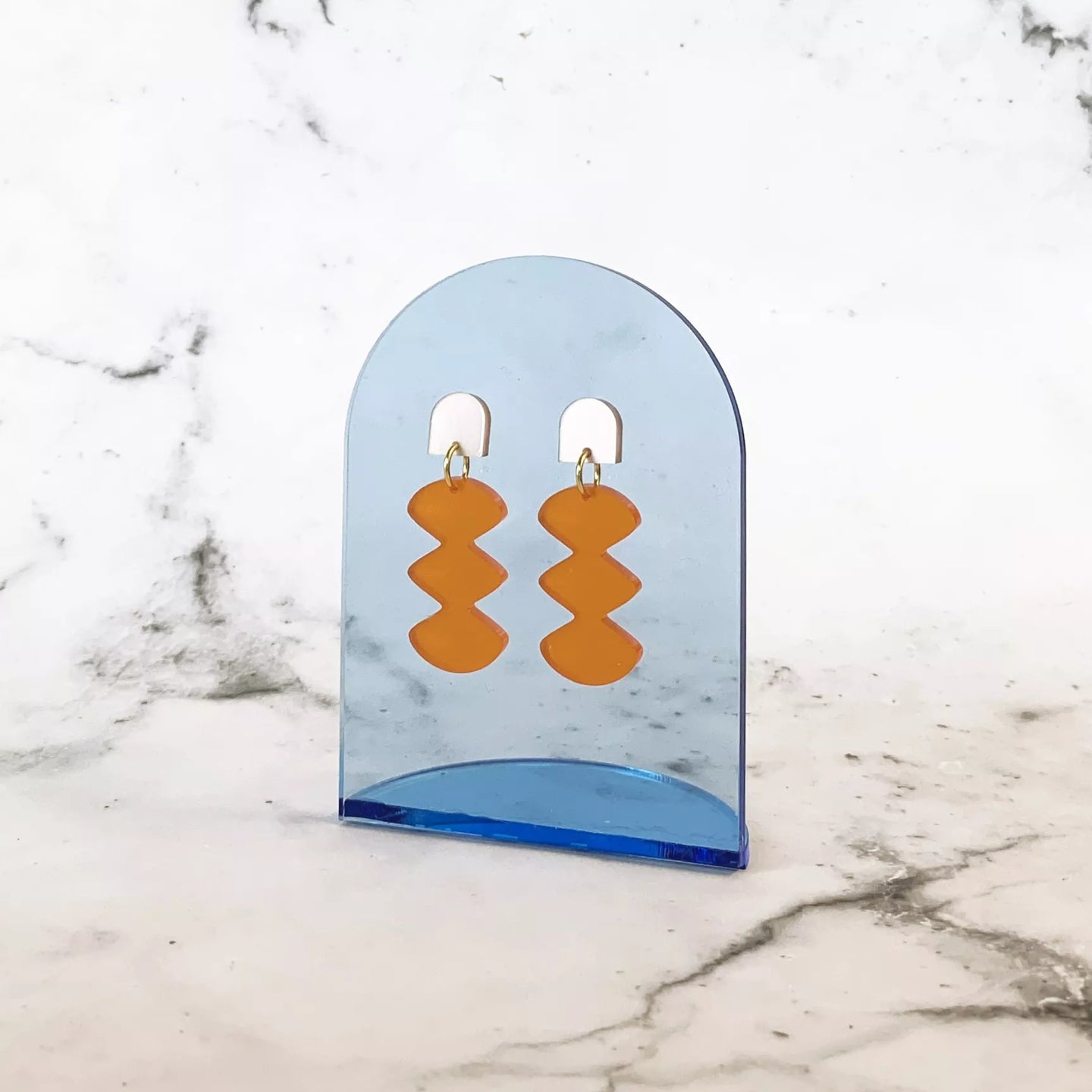 MIMIMONO - Earrings graphic orange