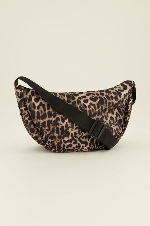 MY Jewelry - Brown crossbody bag with leopard print