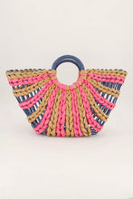 Lade das Bild in den Galerie-Viewer, MY Jewellery - geflochtene Handtasche blau pink beige
