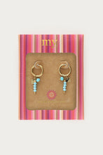 Lade das Bild in den Galerie-Viewer, MY Jewellery - Tropical Creolen mit blauen Perlen
