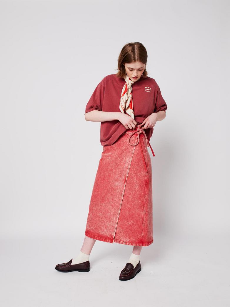BOBO Choses - Jeansrock Wrapped Red