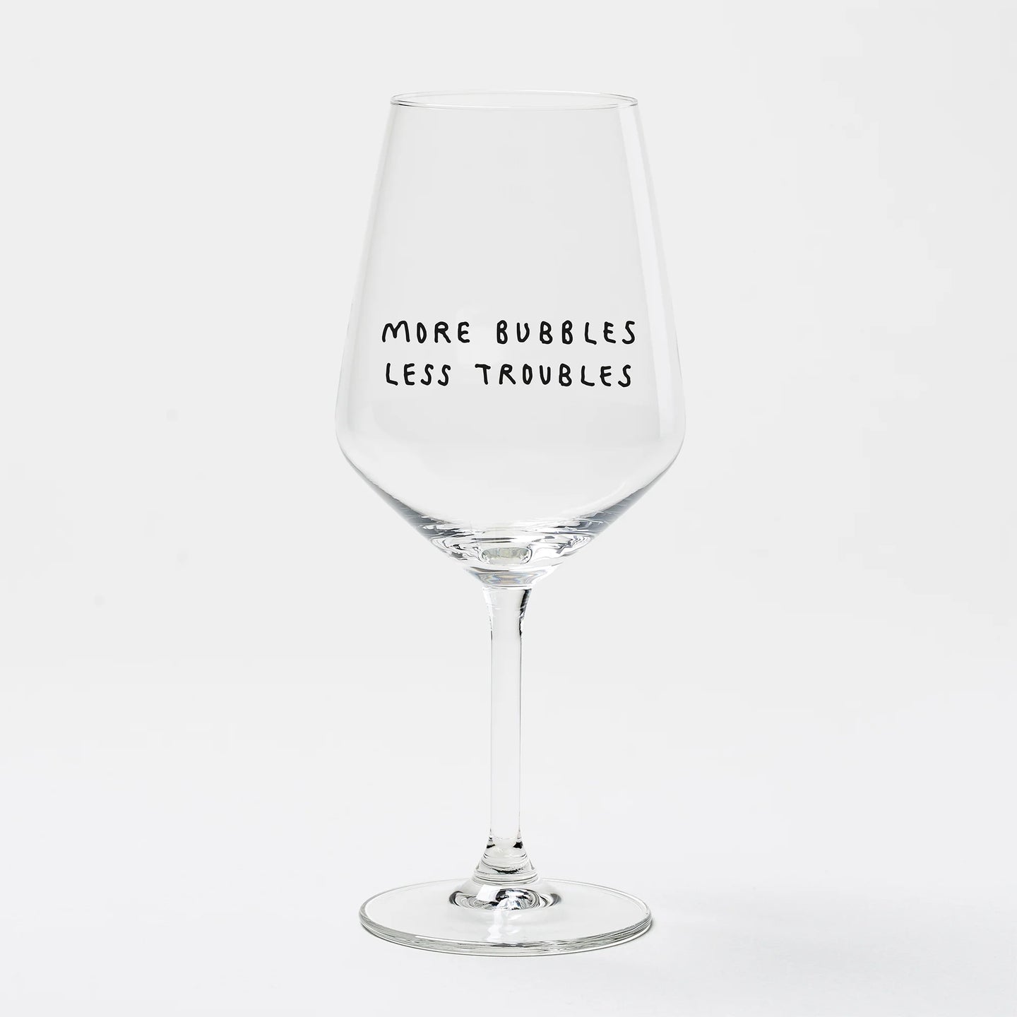 Weinglas - more bubbles, less troubles