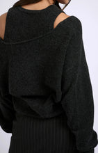 Load image into Gallery viewer, YAYA - Pullover mit V-Ausschnitt und passenden Oberteil Anthracite Melange
