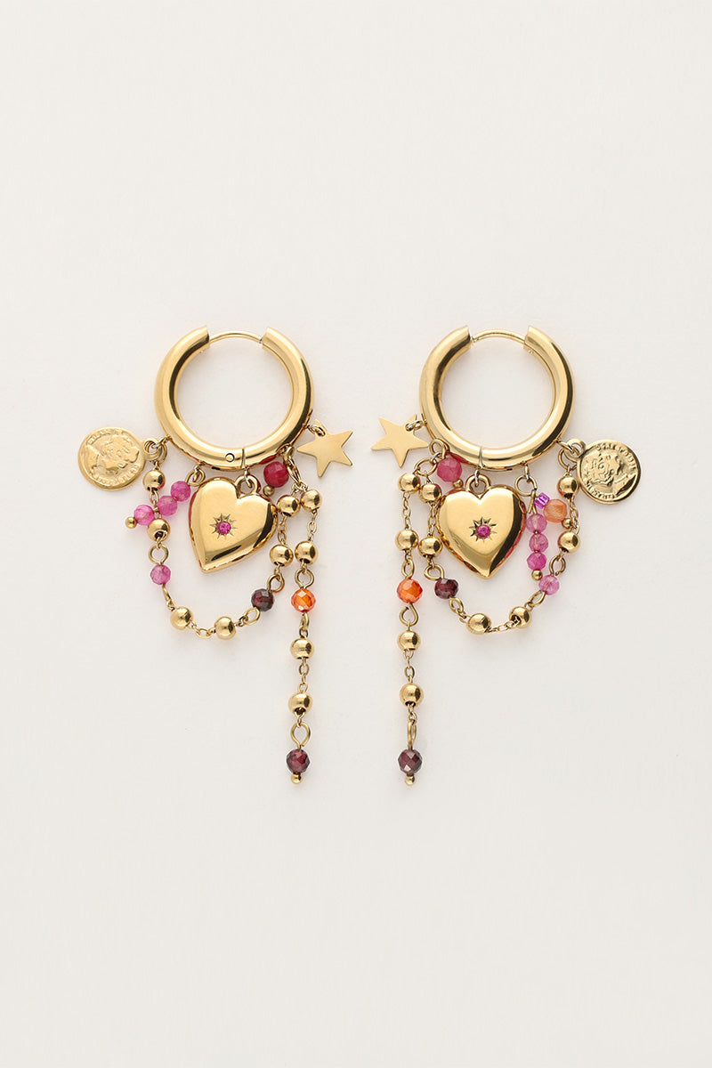 My Jewellery - Starry ohrringe mit herz und Perlen