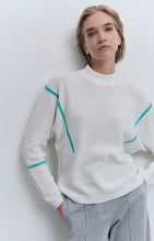 Load image into Gallery viewer, YAYA - Pullover mit Streifendetails Vaporous Grey Dessin
