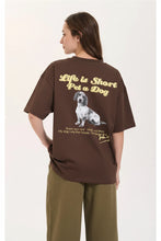 Load image into Gallery viewer, 24colors - Shirt braun mit dog print
