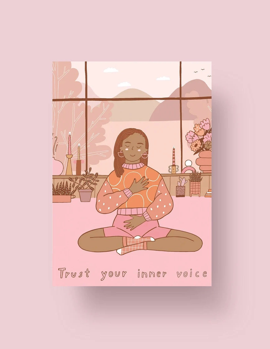 Notietzblock - Postkarte Trust your inner Voice