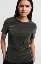 Lade das Bild in den Galerie-Viewer, YAYA - Velvet Mesh Shirt Dark Metal Grey
