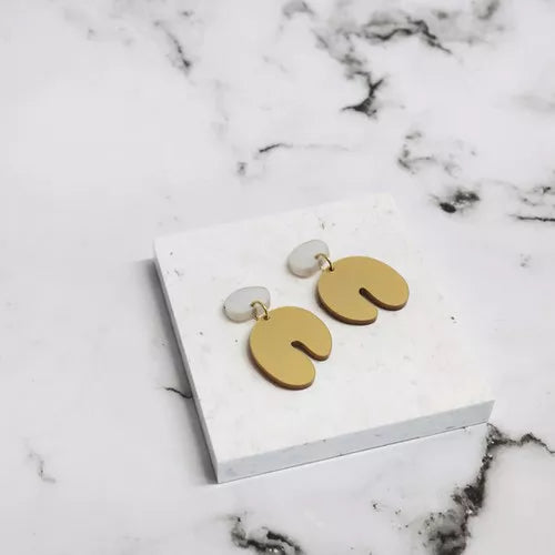 MIMIMONO - Earrings soft curve gold