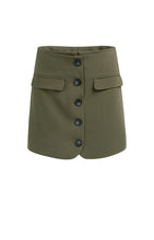 Load image into Gallery viewer, YAYA - Skorts aus Webstoff mit Taschen und Knöpfen in Army green
