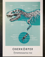 Load image into Gallery viewer, Poster A3 Oberkörper T-Rex
