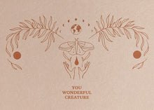 Lade das Bild in den Galerie-Viewer, Postkarte - you wonderful creature
