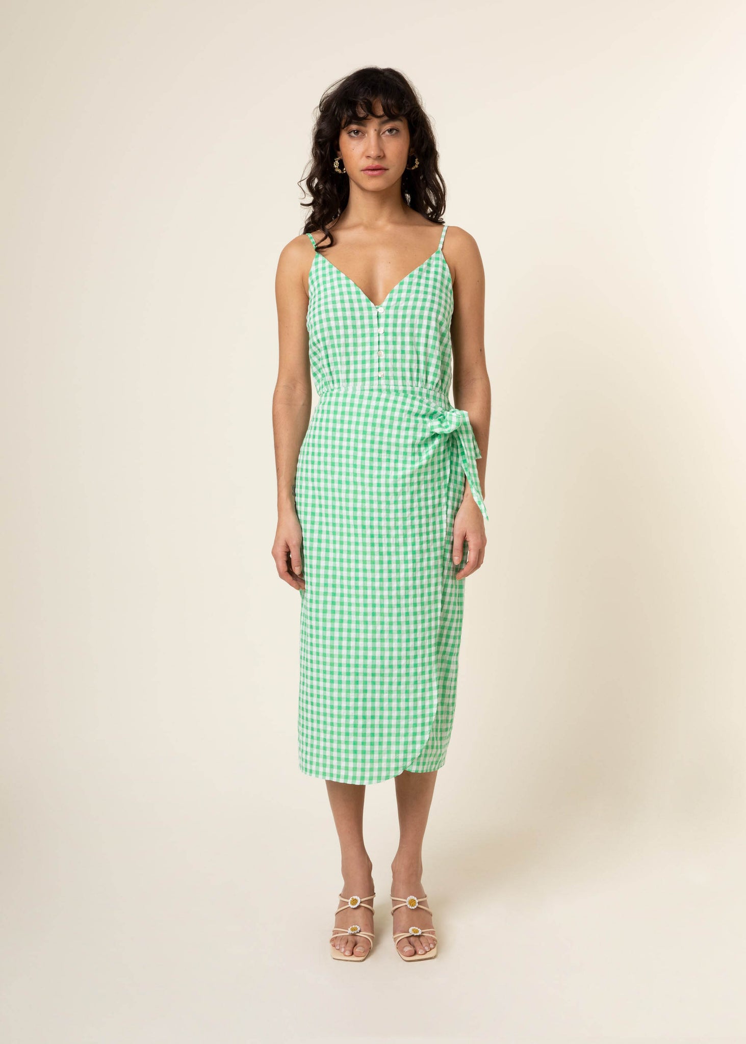 FRNCH Paris - Hasma Vert Check Dress the ginger club FRNCH Paris - Hasma Vert Check Dress the ginger club