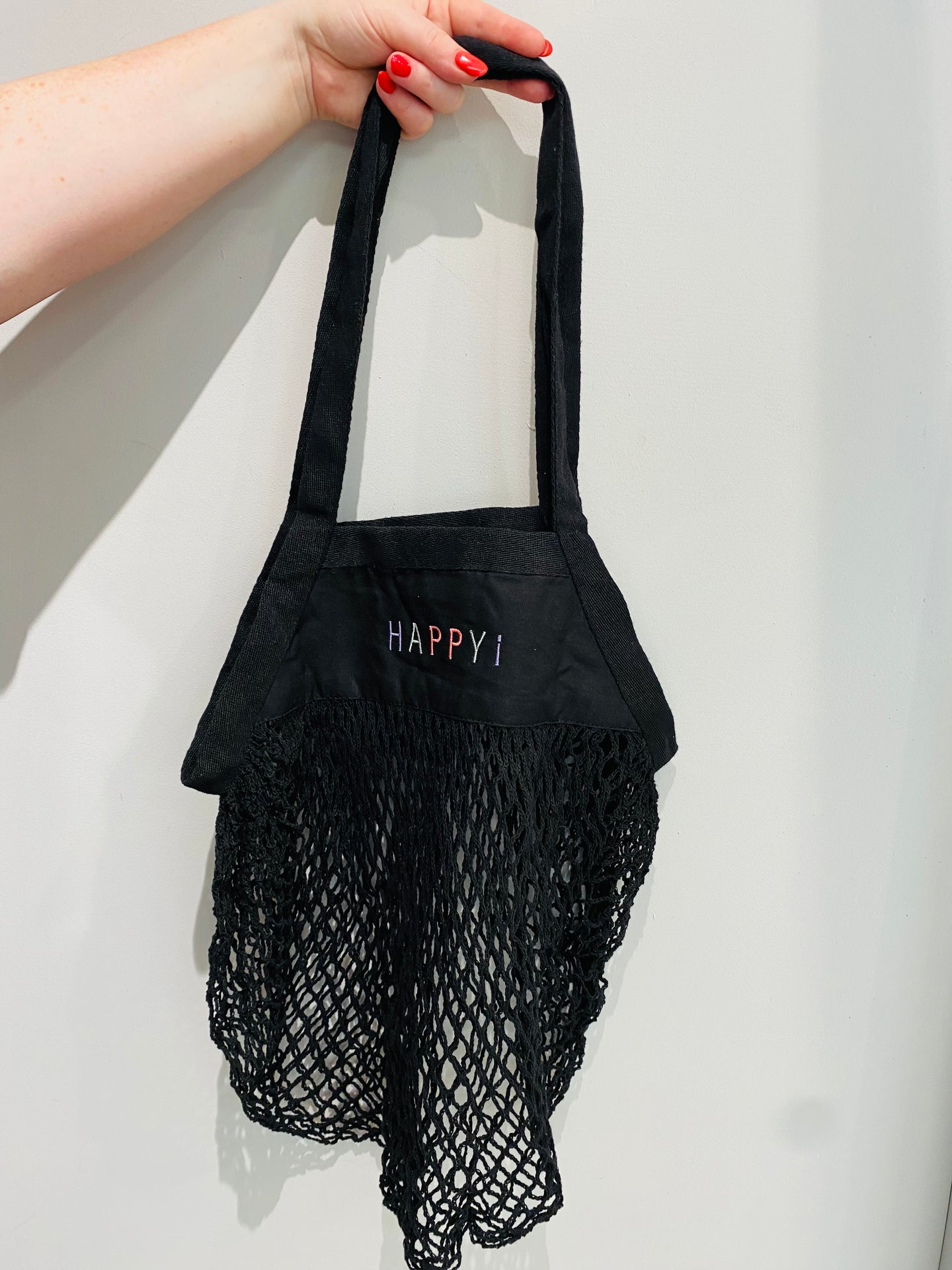 Netz Beutel - HAPPY¡ Bag schwarz